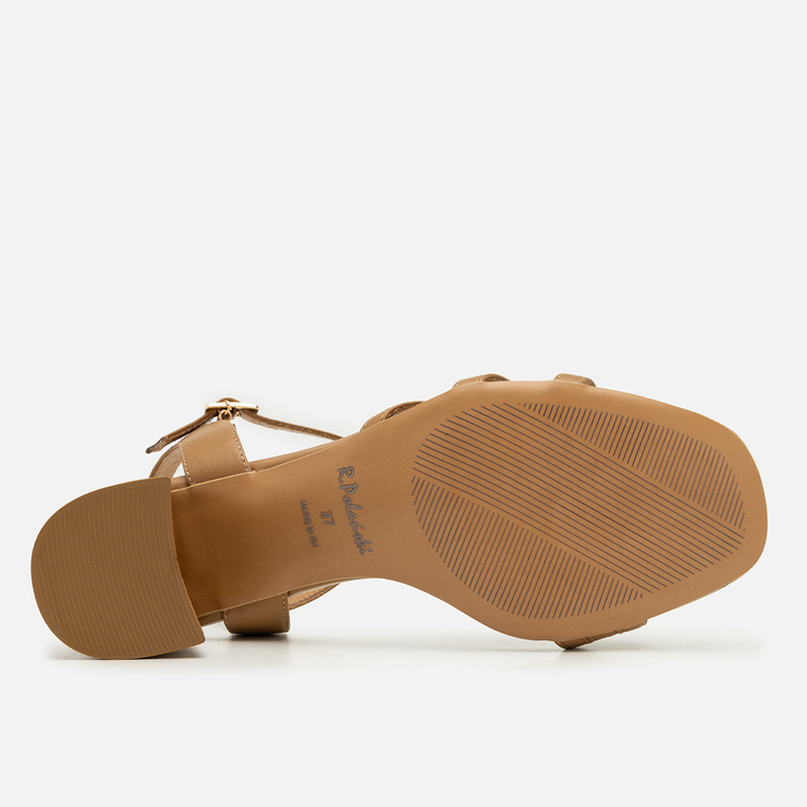 Sandały R.Polański 1115 - Camel Lico