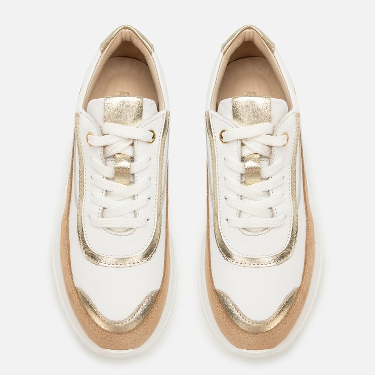 Sneakersy R.Polański 2150 - Biało - beżowy