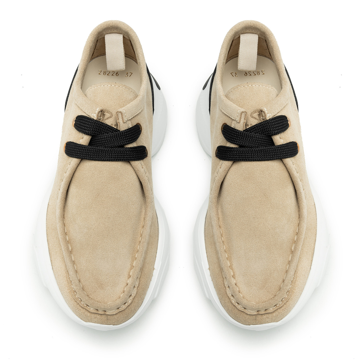 Sneakersy R.Polański 2106 - Beżowy Zamsz