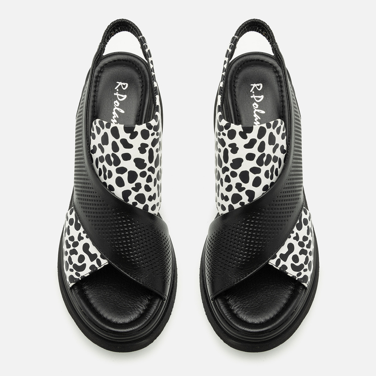 Sandały R.Polański 2117 - Czarny Pantera