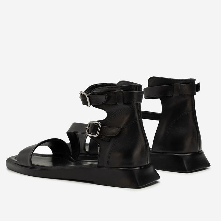 Sandały R.Polański 2185 - Czarny Lico