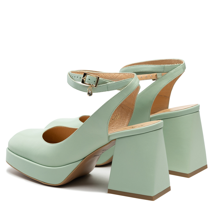 Sandały R.Polański 1491 - Zielony Polina 586 Lico