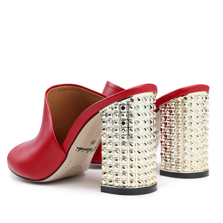 Klapki 936 - Czerwony Lico