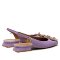 Sandały R.Polański 1595 - Fioletowy Zamsz