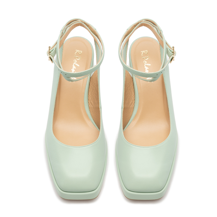 Sandały R.Polański 1491 - Zielony Polina 586 Lico