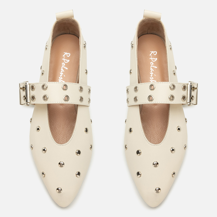 Baleriny R.Polański 2161 - Beżowy Lico