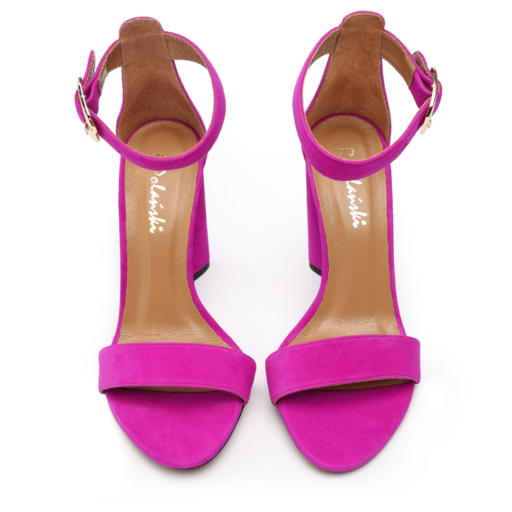 Sandały 876 - Fuksja Zamsz