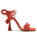 Sandały R.Polański 1324 - Koralowy Zamsz