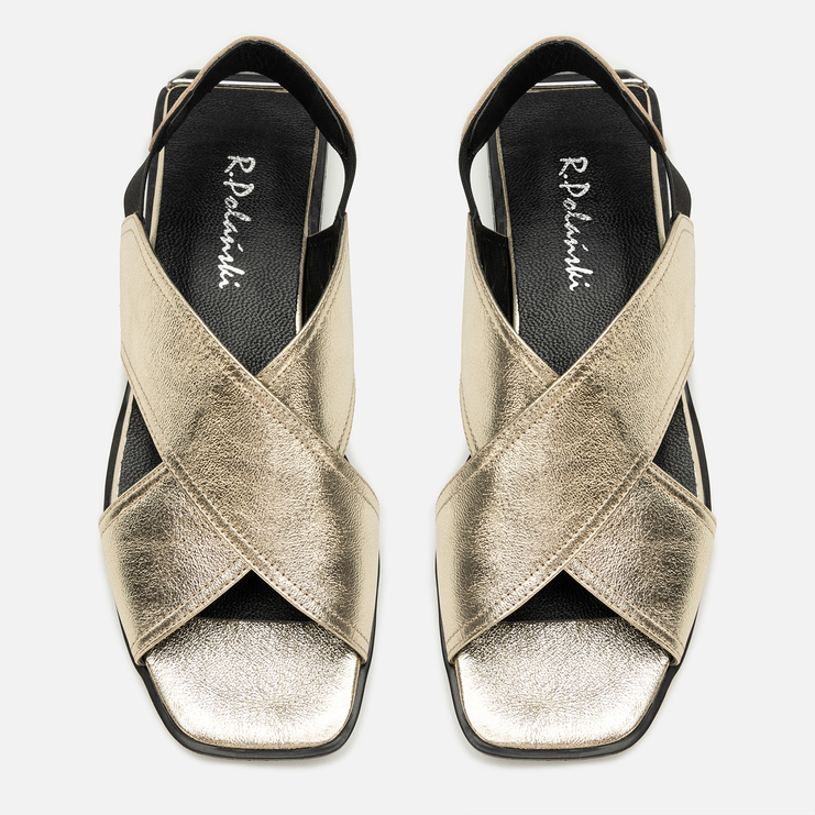 Sandały R.Polański 2164 - Złoty Lico