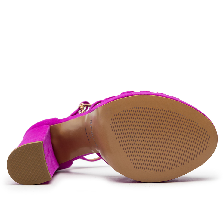 Sandały R.Polański 1667 - Fuksja Zamsz