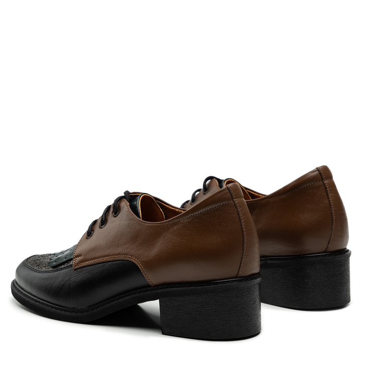 Półbuty R.Polański 1952 - Brązowy Lico/Czarny