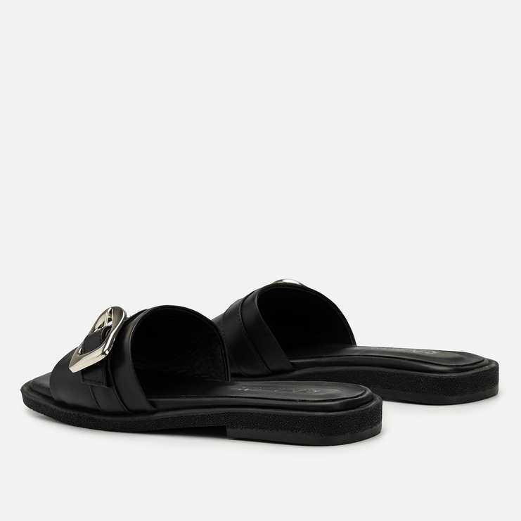 Klapki R.Polański 2201 - Czarny Lico