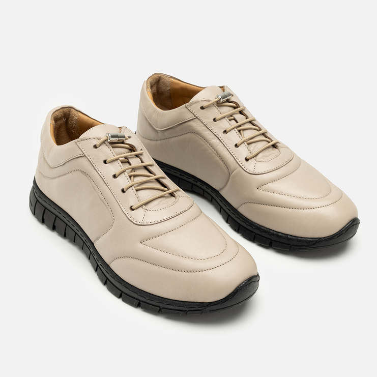 Sneakersy R.Polański 2122 - Beżowy Lico