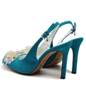 Sandały R.Polański 1018 - Turkusowy Zamsz