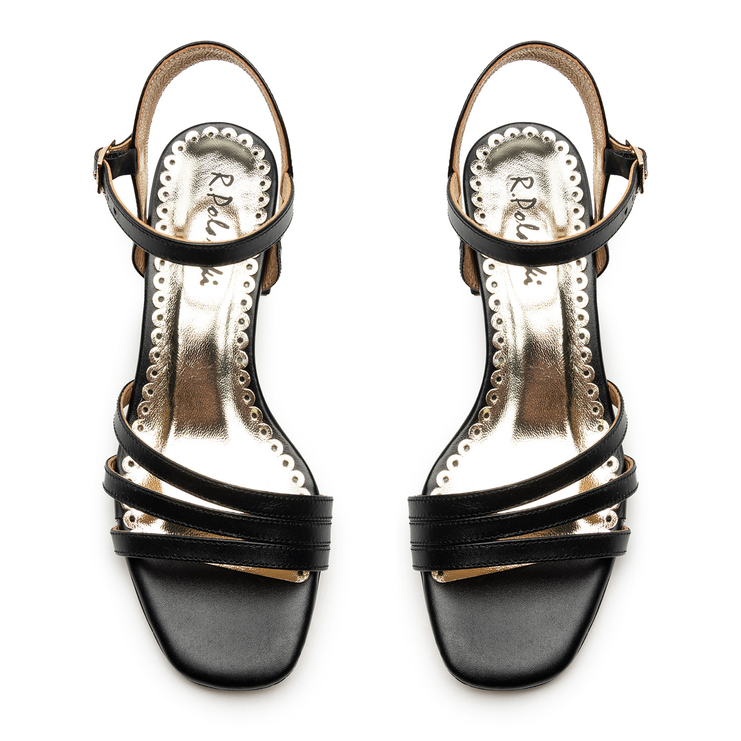 Sandały R.Polański 1115 - Czarny Lico