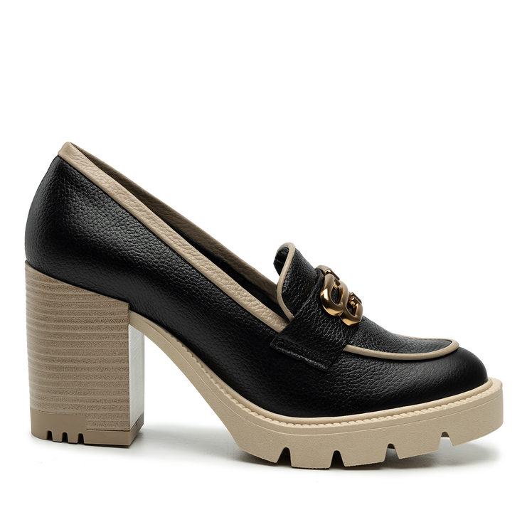 Półbuty R.Polański 1949 - Czarny Lico - Beżowy