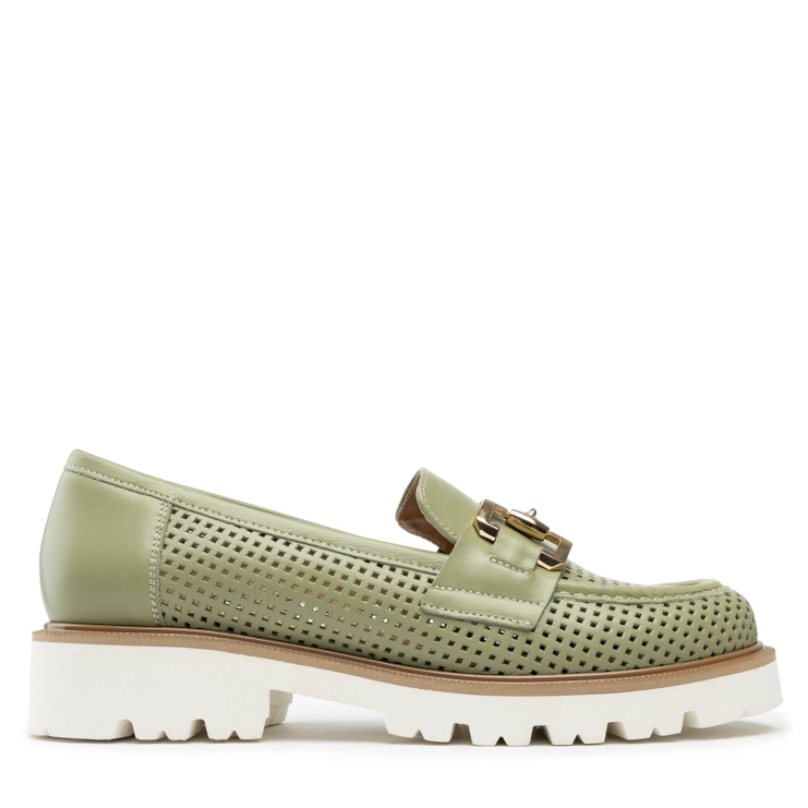 Półbuty R.Polański 1605 - Zielony Lico