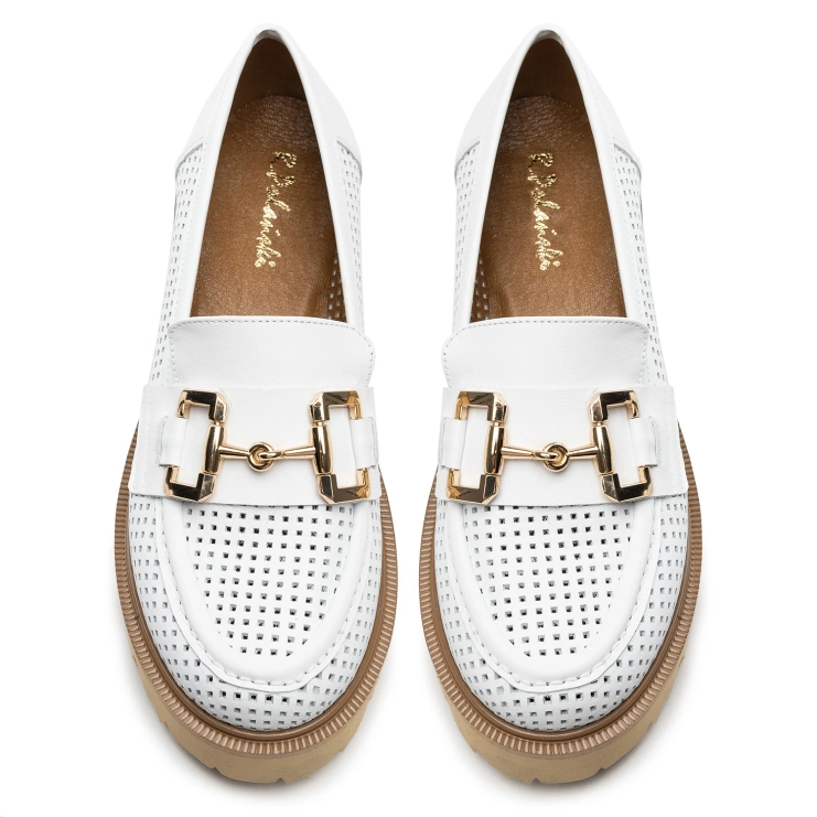 Półbuty R.Polański 1605 - Biały Lico