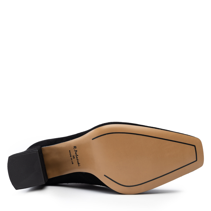 Czółenka 916 - Czarny Zamsz