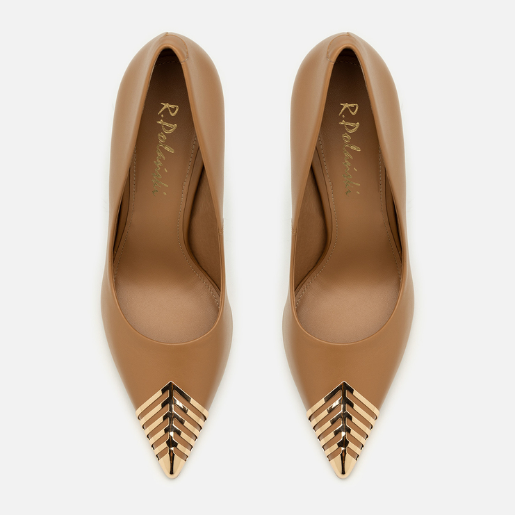 Szpilki R.Polański 2258 - Camel Lico