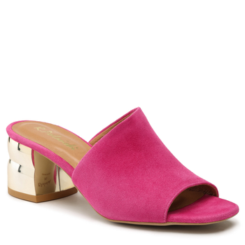 Klapki R.Polański 940 - Magnolia Zamsz