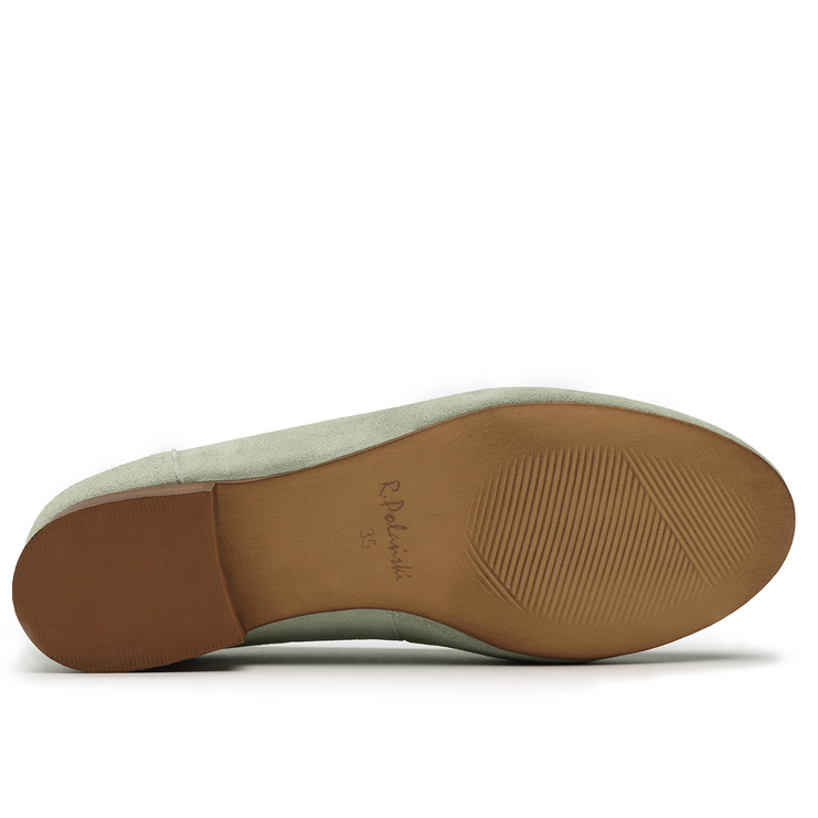 Baleriny R.Polański 1138 - Miętowy Zamsz