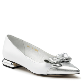 Baleriny R.Polański 1008 - Biały Lico/Srebrny