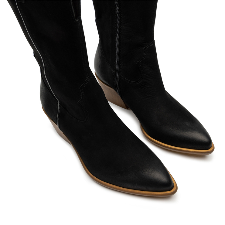 Botki R.Polański 1420 - Czarny Nubuk