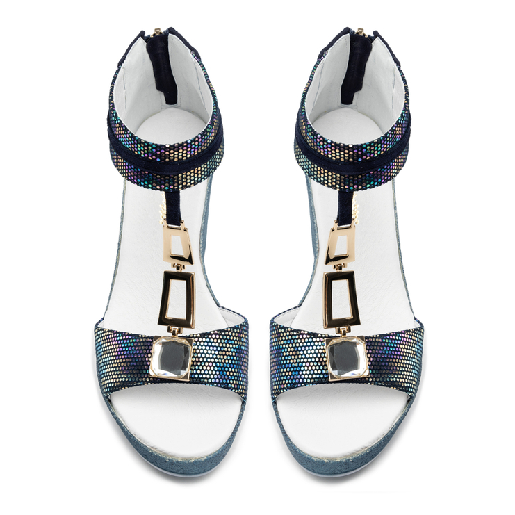 Sandały R.Polański 938 - Niebieski