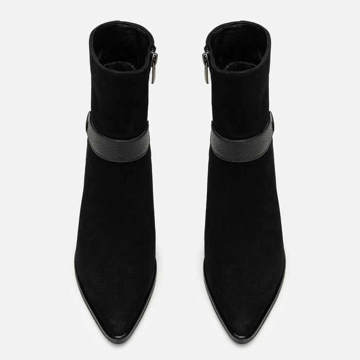 Botki R.Polański 2231 - Czarny Zamsz