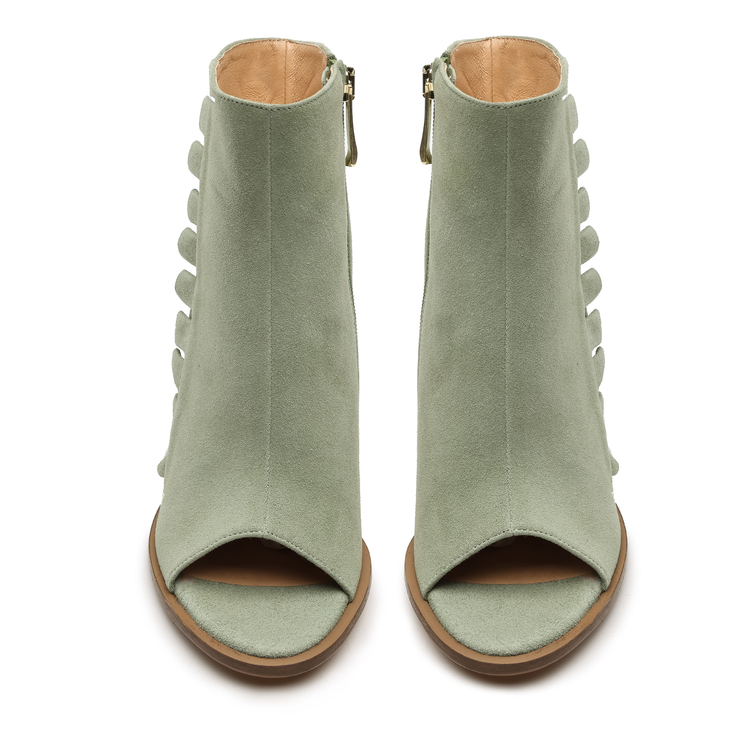 Botki R.Polański 1413 - Miętowy Zamsz