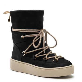 Śniegowce R.Polański 1576/A - Czarny Nubuk