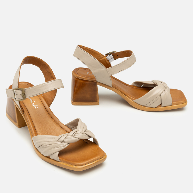 Sandały R.Polański 2121 - Beżowy Lico