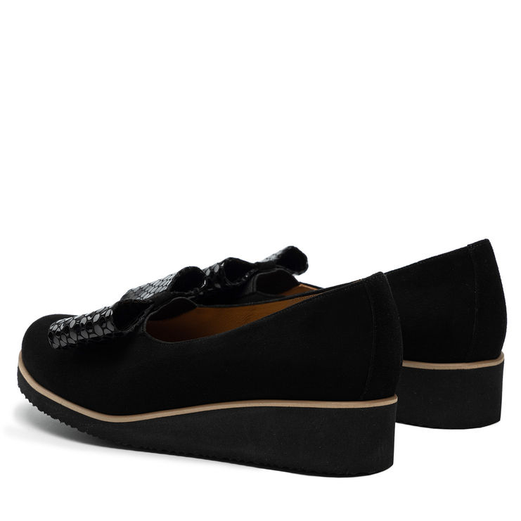 Półbuty R.Polański 1125 - Czarny Zamsz Comfort