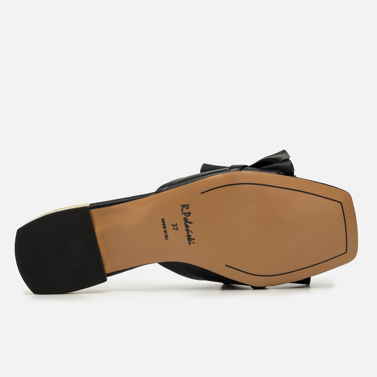 Klapki R.Polański 1282 - Czarny Lico