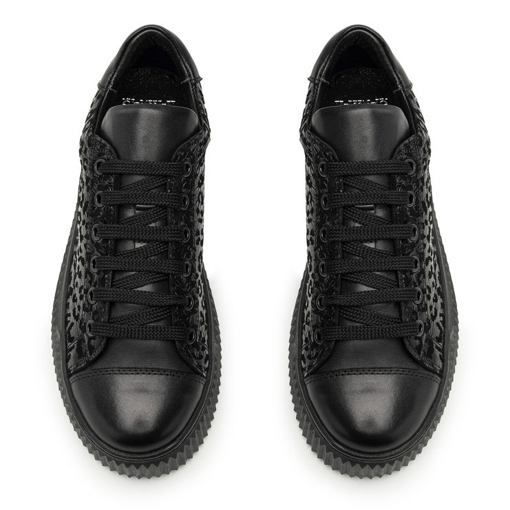 Sneakersy R.Polański 2093 - Czarny Lico/Czarna Pantera