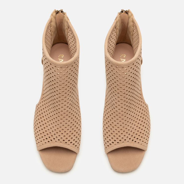 Sandały R.Polański 1757 - Beżowy Zamsz