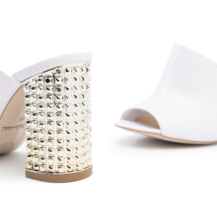 Klapki 936 - Biały Lico