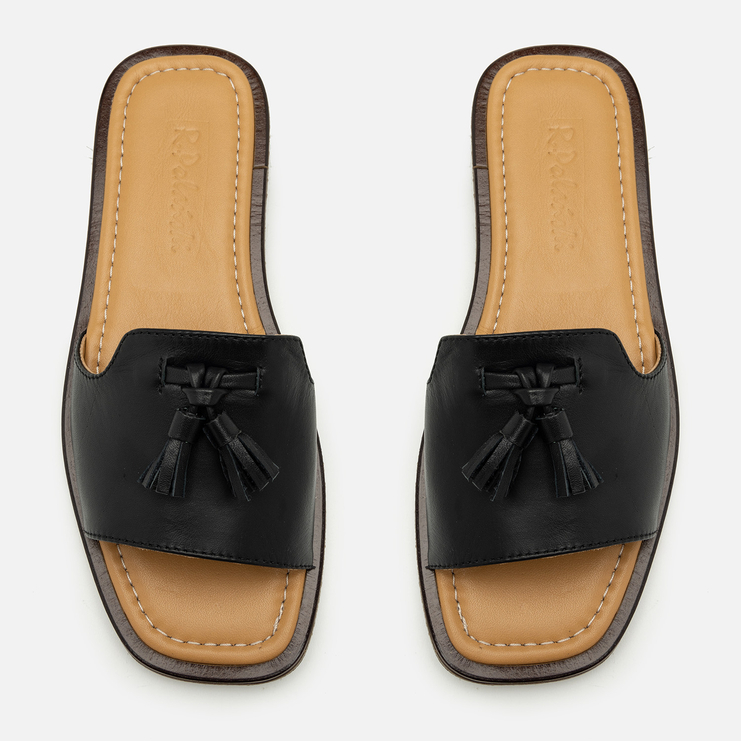 Klapki R.Polański 2140 - Czarny Lico