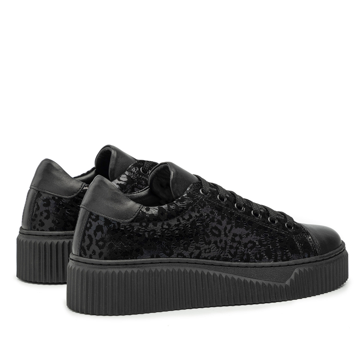 Sneakersy R.Polański 2093 - Czarny Lico/Czarna Pantera