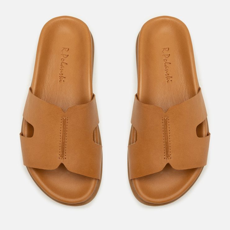 Klapki R.Polański 2220 - Camel Lico