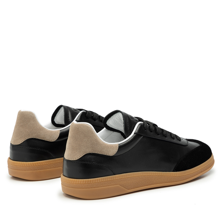 Sneakersy R.Polański 2103 - Czarny Lico/Czarny Zamsz