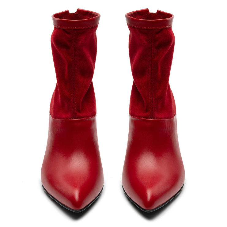 Botki R.Polański 906 - Czerwony Lico/Czerwony Zamsz