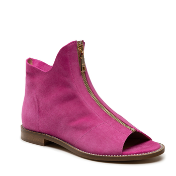 Sandały R.Polański 1445 - Magnolia Zamsz