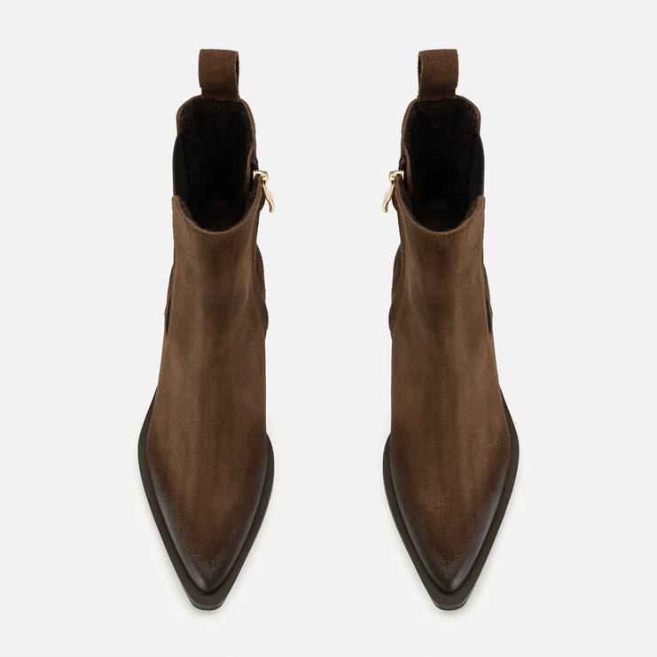 Botki R.Polański 2071/K - Rust Zamsz