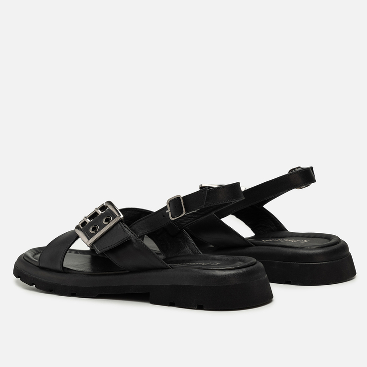 Sandały R.Polański 2210 - Czarny Lico