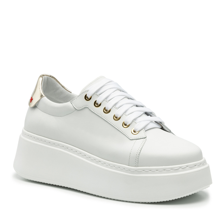 Sneakersy R.Polański 1796 - Biały Lico/Złoty