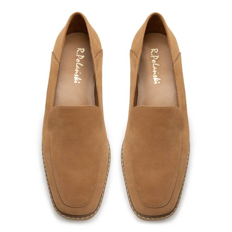 Mokasyny R.Polański 1652 - Camel Nubuk