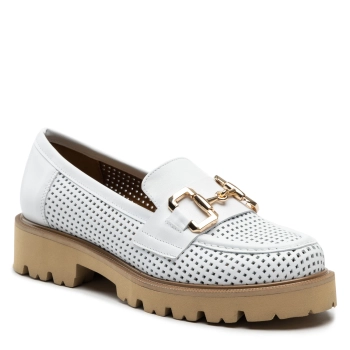 Półbuty R.Polański 1605 - Biały Lico