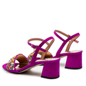Sandały R.Polański 1123/A - Fuksja Zamsz